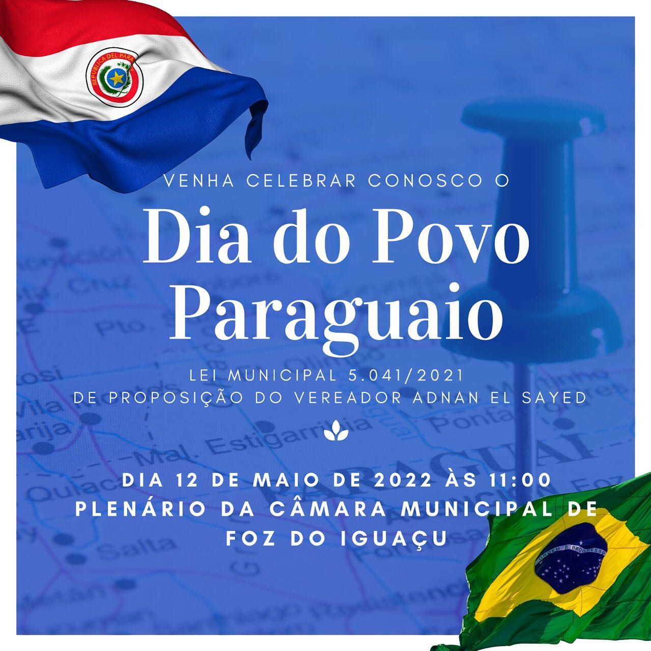 DIA DO POVO PARAGUAIO SERÁ COMEMORADO NA CÂMARA DE FOZ 280642229_366558195518409_7417737936997309893_n