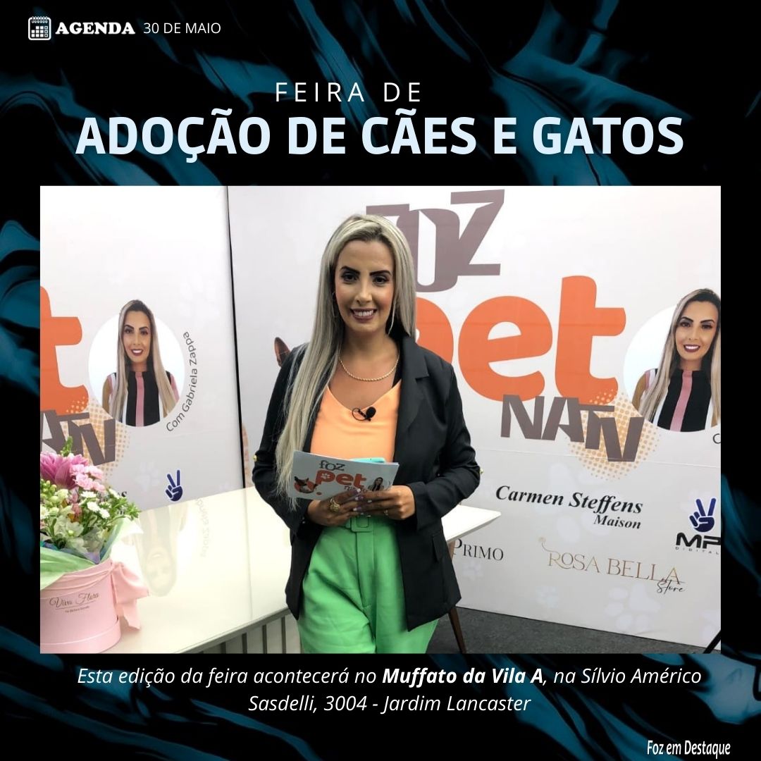 FEIRA DE ADOÇÃO DE CÃES E GATOS agenda-adocao-pet