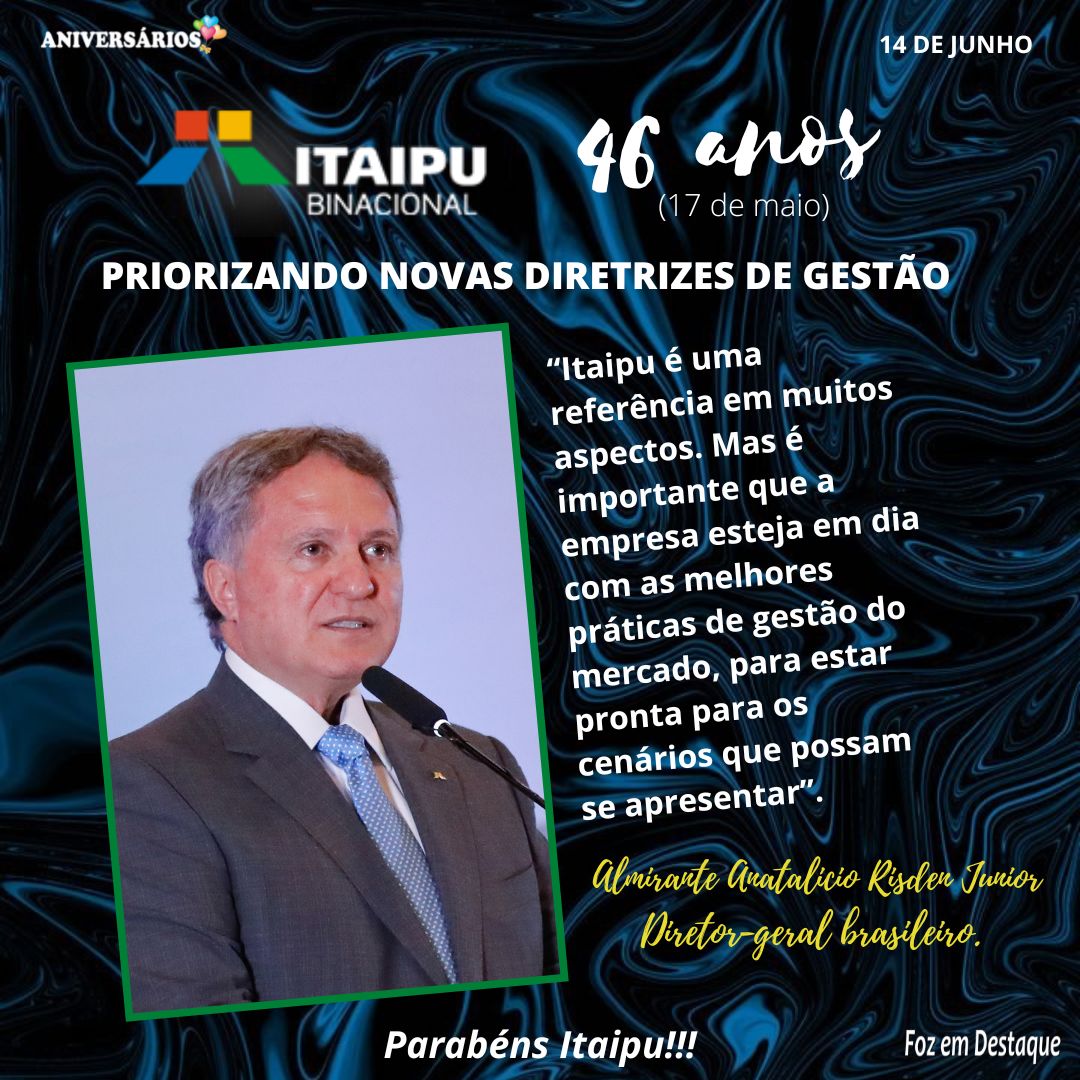 ITAIPU COMEMORA 46 ANOS DE FUNDAÇÃO COM NOVAS DIRETRIZES DE GESTÃO 22-2