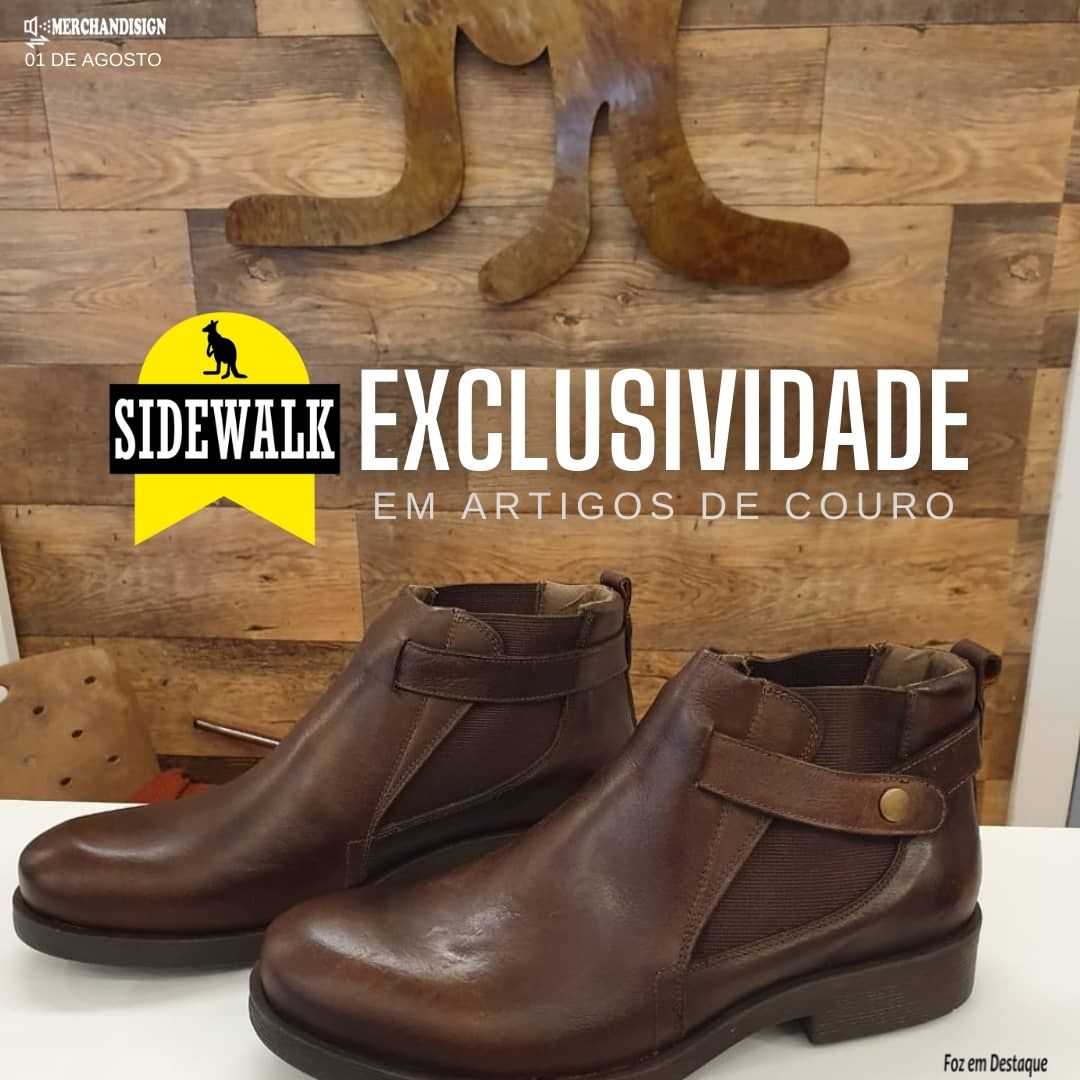 SIDEWALK: EXCLUSIVIDADE EM ARTIGOS DE COURO merchan-sidewalk