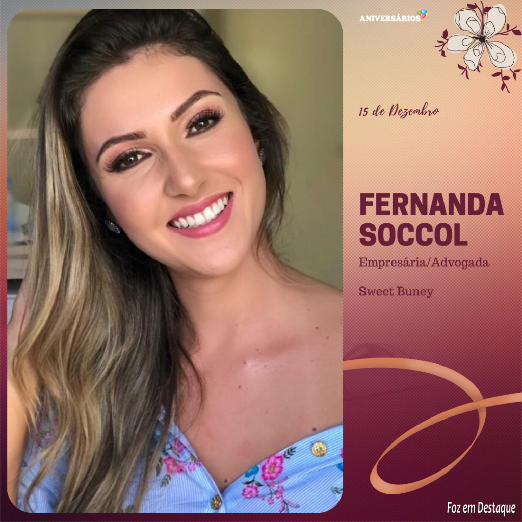 Aniversarios 15 de Dezembro Feernanda Soccol