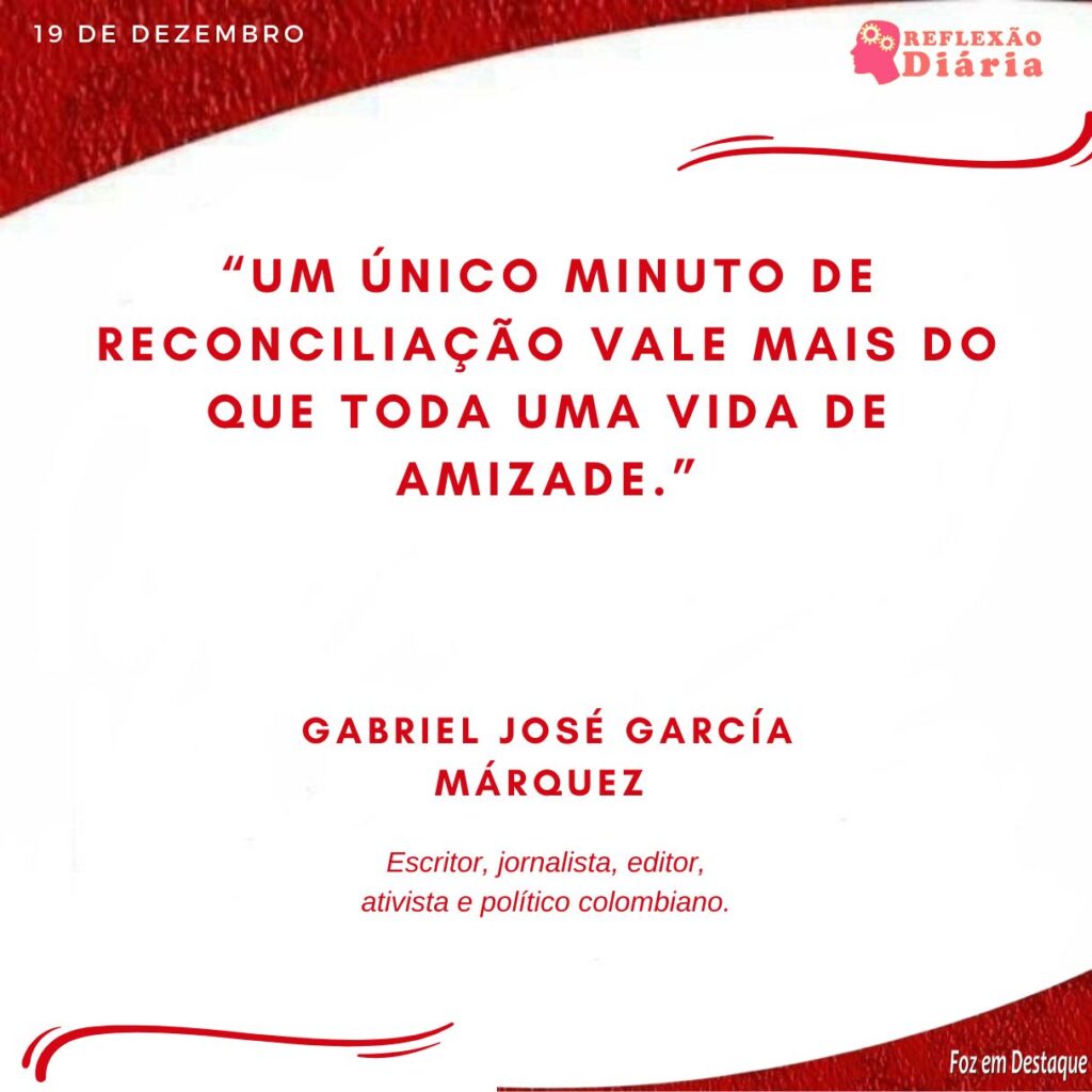 Reflexão Diária 19 Dezembro Foz em Destaque
