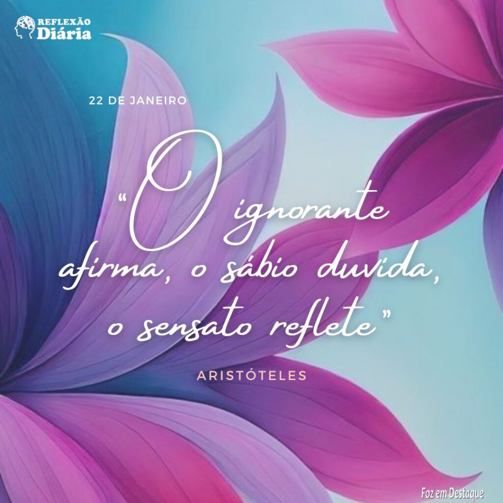 Reflexão Diária: 22 de Janeiro