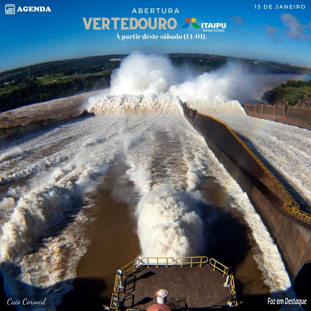 VERTEDOURO DE ITAIPU: ESPETÁCULO VOLTA A ACONTECER