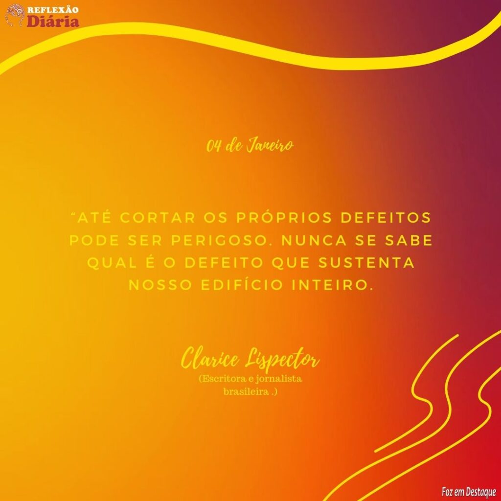 Reflexão Diária: 04 de Janeiro Foz em Destaque