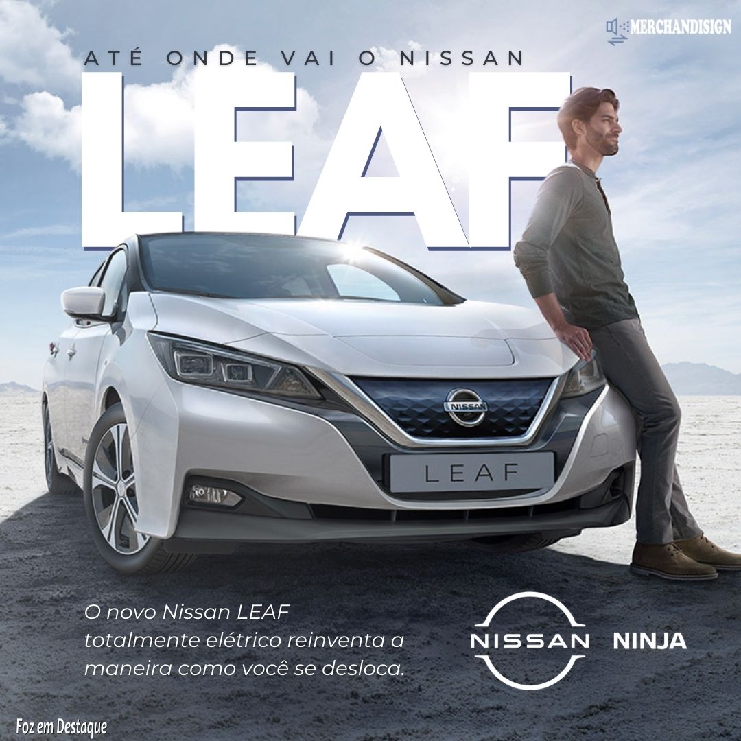 Até onde vai o Nissan LEAF? merchan-nissan