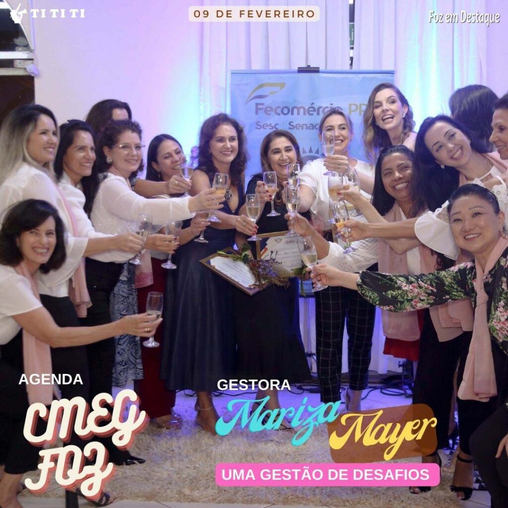 NOVA DIREÇÃO DA CMEG FOZ CAMARA DA MULHER EMPREENDENDODA E GESTORA DE NEGOCIOS FOZ Mariza Mayer e Maria Della