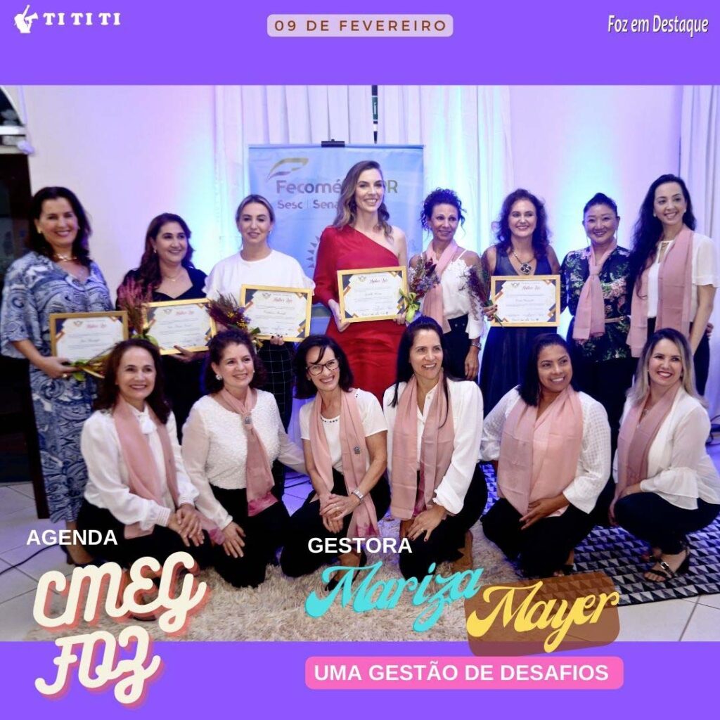 NOVA DIREÇÃO DA CMEG FOZ CAMARA DA MULHER EMPREENDENDODA E GESTORA DE NEGOCIOS FOZ Mariza Mayer e Maria Della