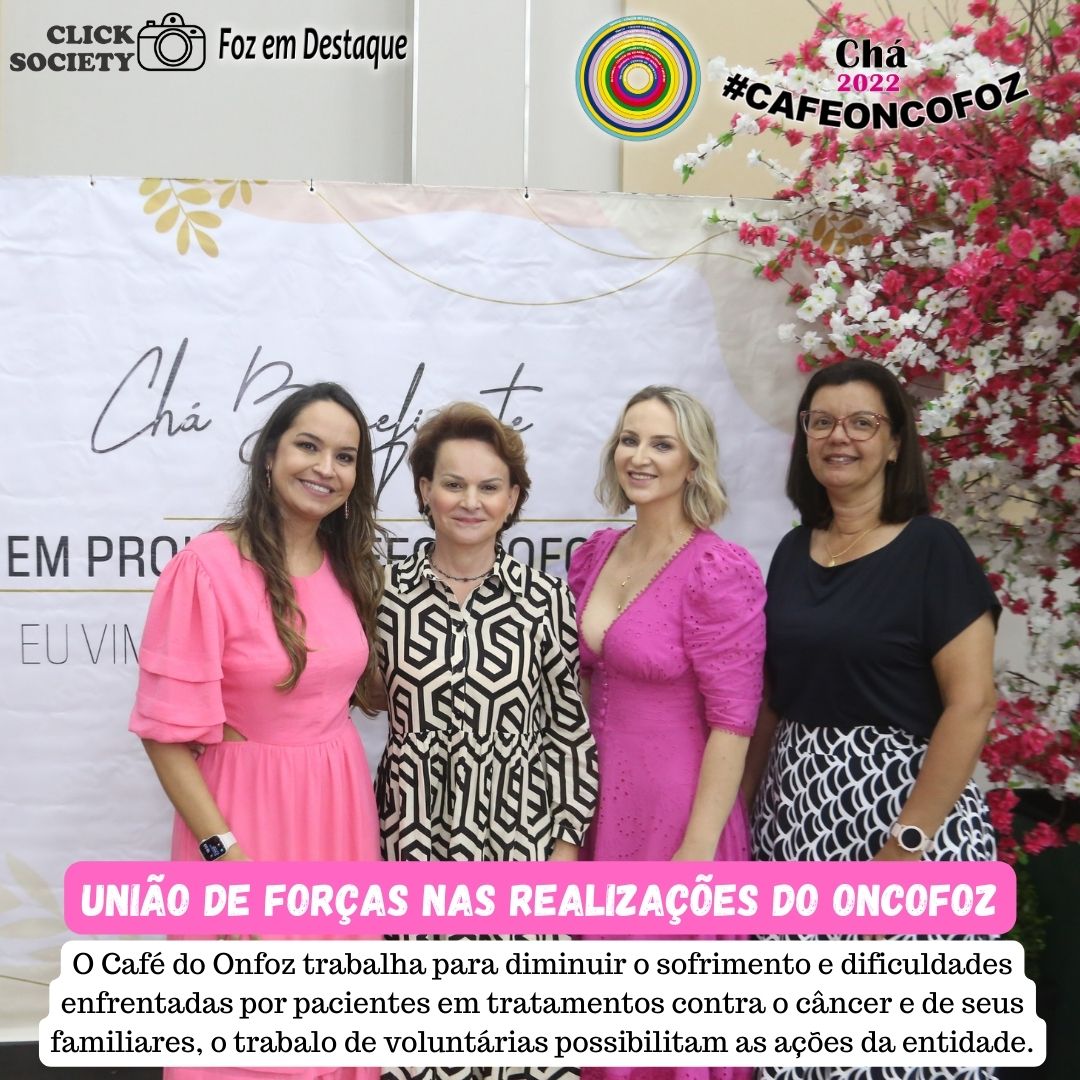 2º CHÁ BENEFICENTE DO CAFÉ ONCOFOZ Em conclusão registramos o sucesso que foi o evento. Do mesmo modo deixamos os nossos parabéns a todos os responsáveis pelo trabalho do CAFÉ ONCOFOZ.