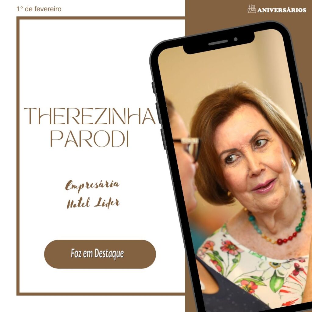 Aniversários 01 de Fevereiro 2023 - TEREZINHA PARODI  - HOTEL LÍDER
