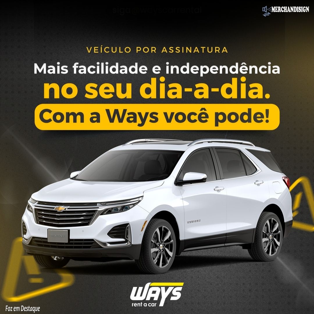 Veículo por assinatura merchan-ways