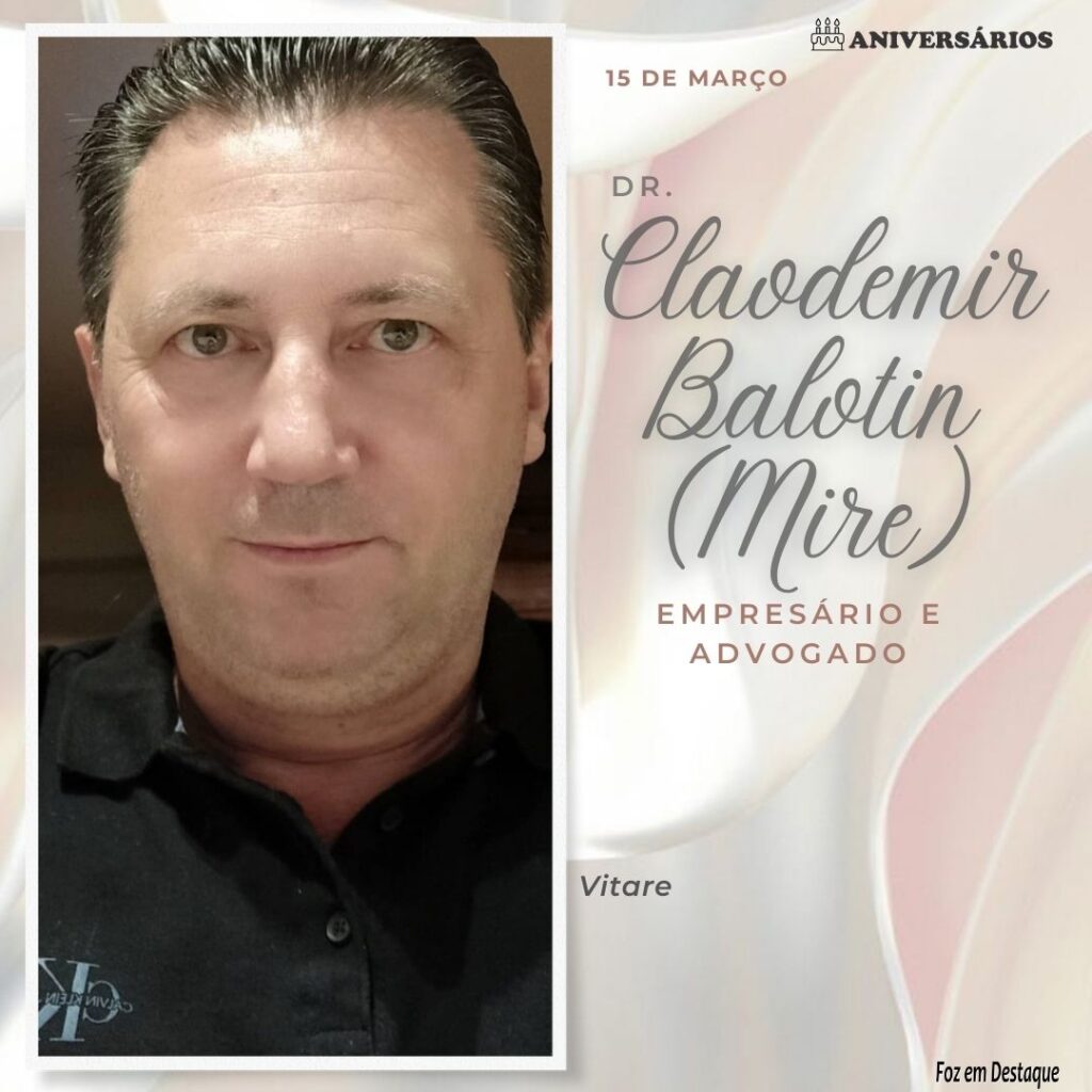 Claodemir Balotin  Aniversários 15 de Março