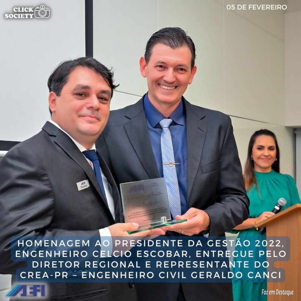 POSSE DIRETORIA AEFI 2023 HOMENAGEM ENGENHEIRO CELSIO ESCOBAR