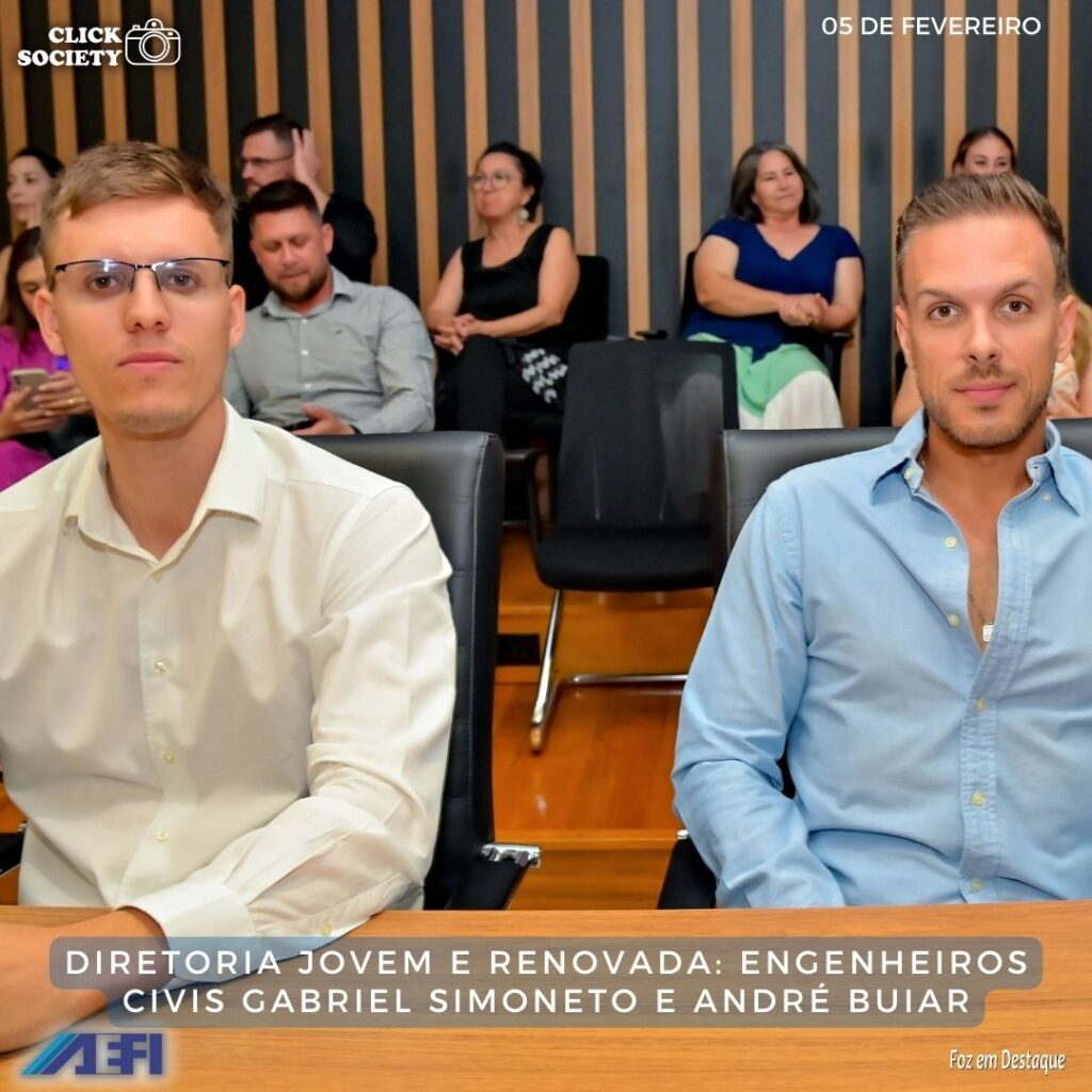 POSSE DIRETORIA AEFI 2023 - ENGENHEIROS CIVIS GABRIEL SIMONETO E ANDRE BUIAR