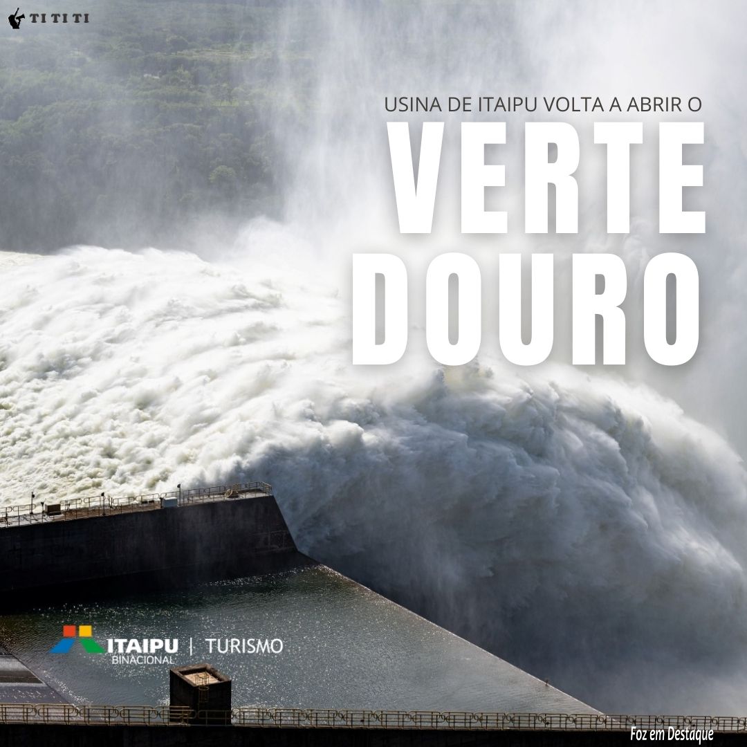 Usina de Itaipu volta a abrir o vertedouro tititi-itaipu-1-2