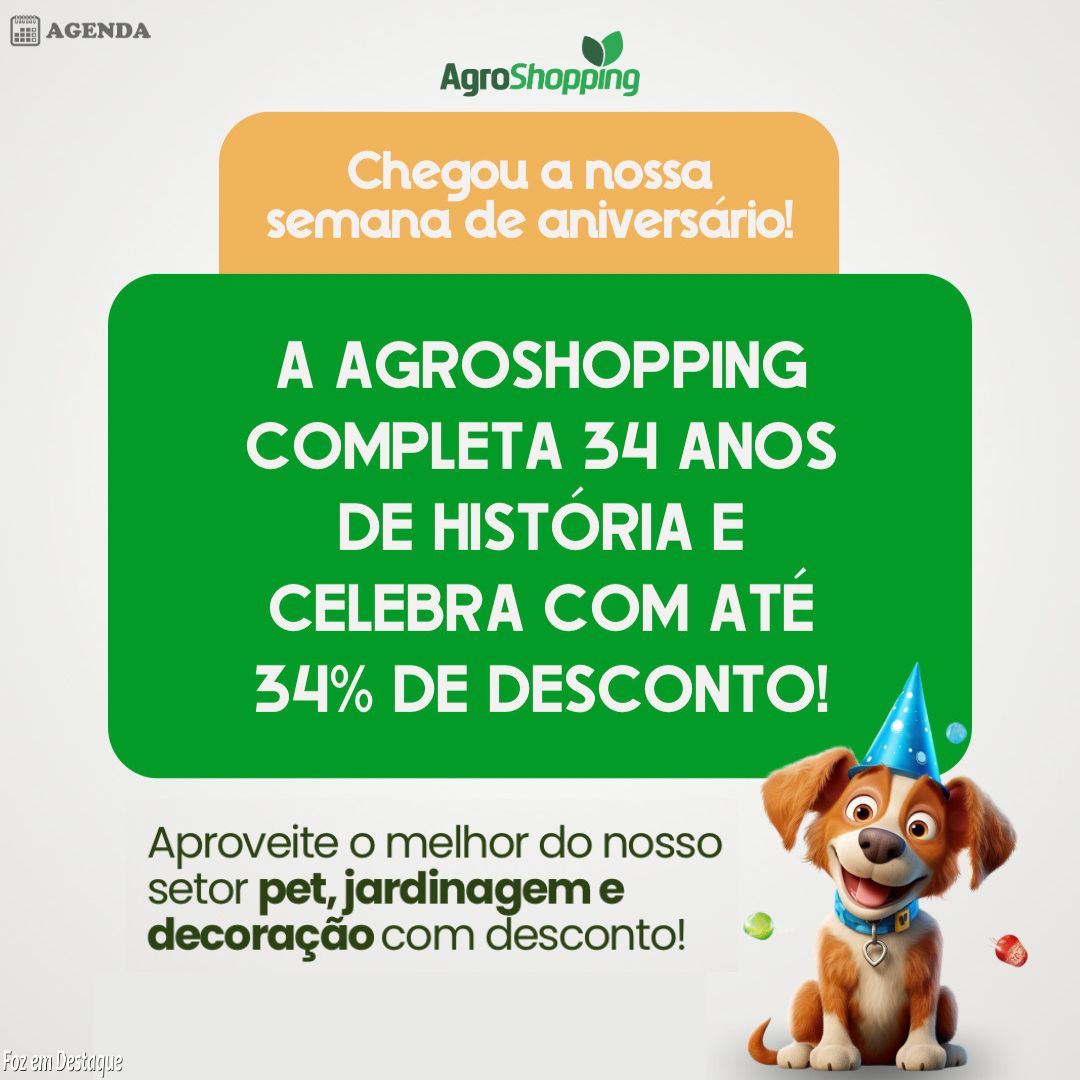 Semana de Aniversário AgroShopping agenda-AGRO