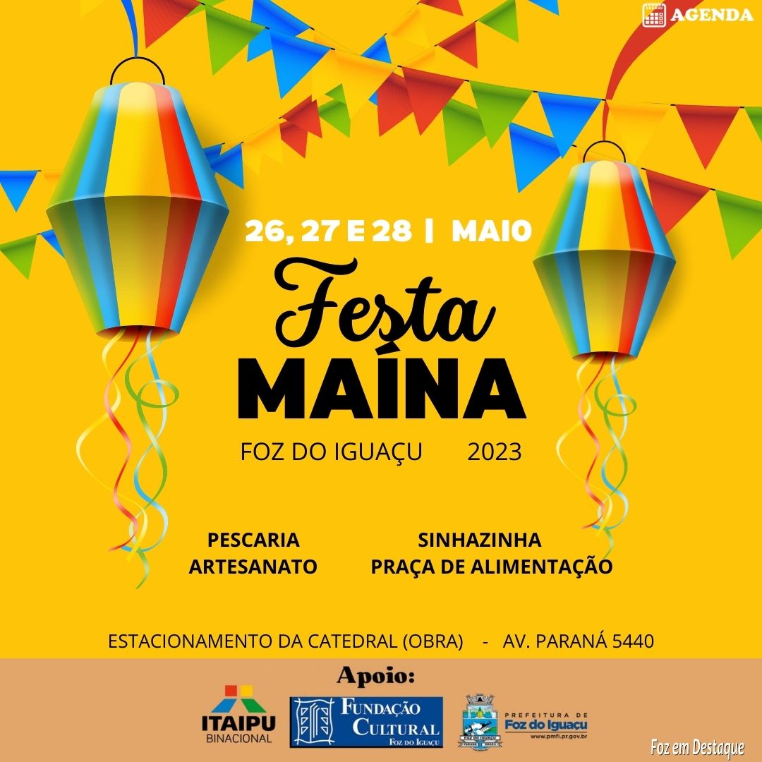 Festa Maína terá shows com artistas locais e variedade gastronômica agenda-prefeitura-1-1