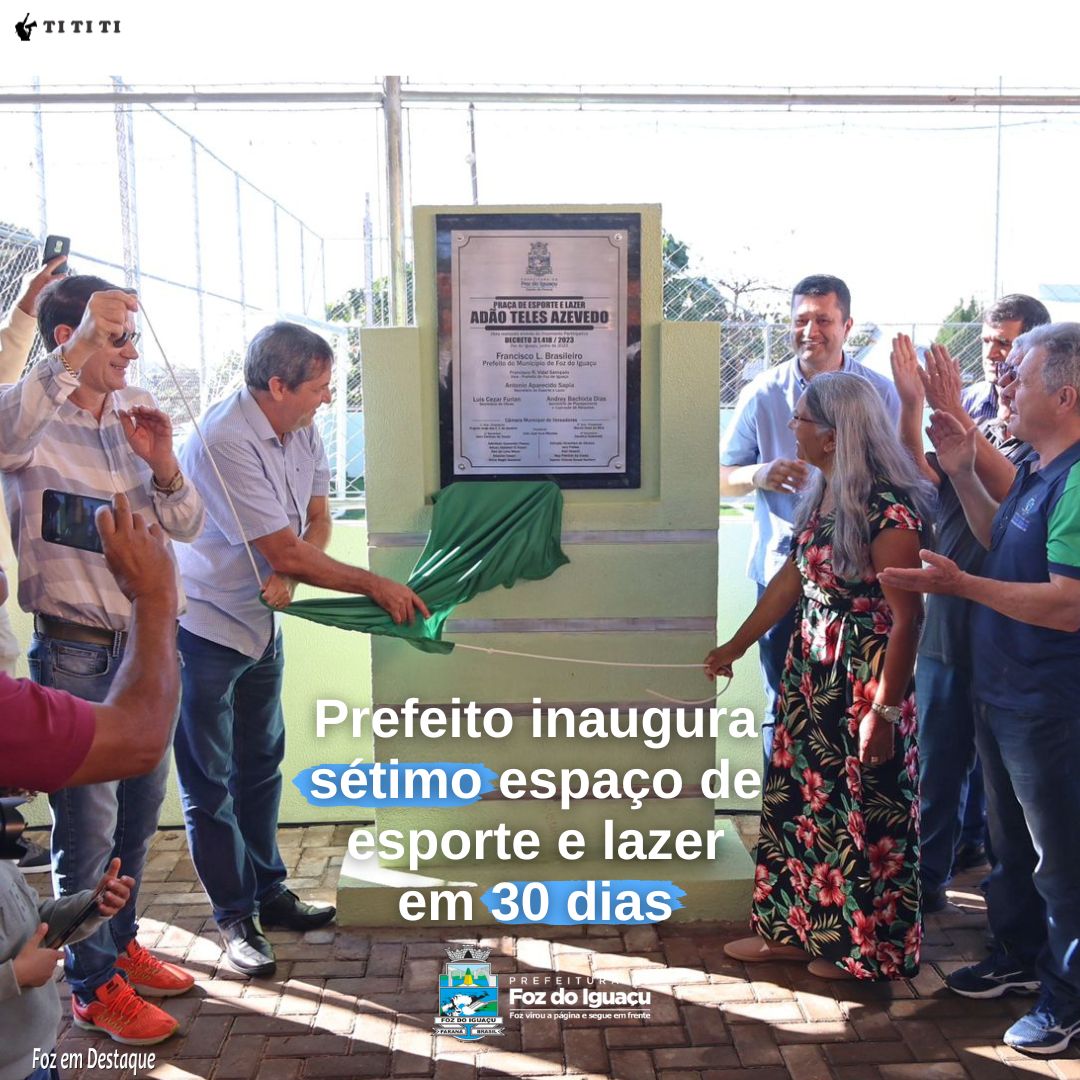 Prefeito inaugura sétimo espaço de esporte e lazer em 30 dias TITITI-PMFI-1