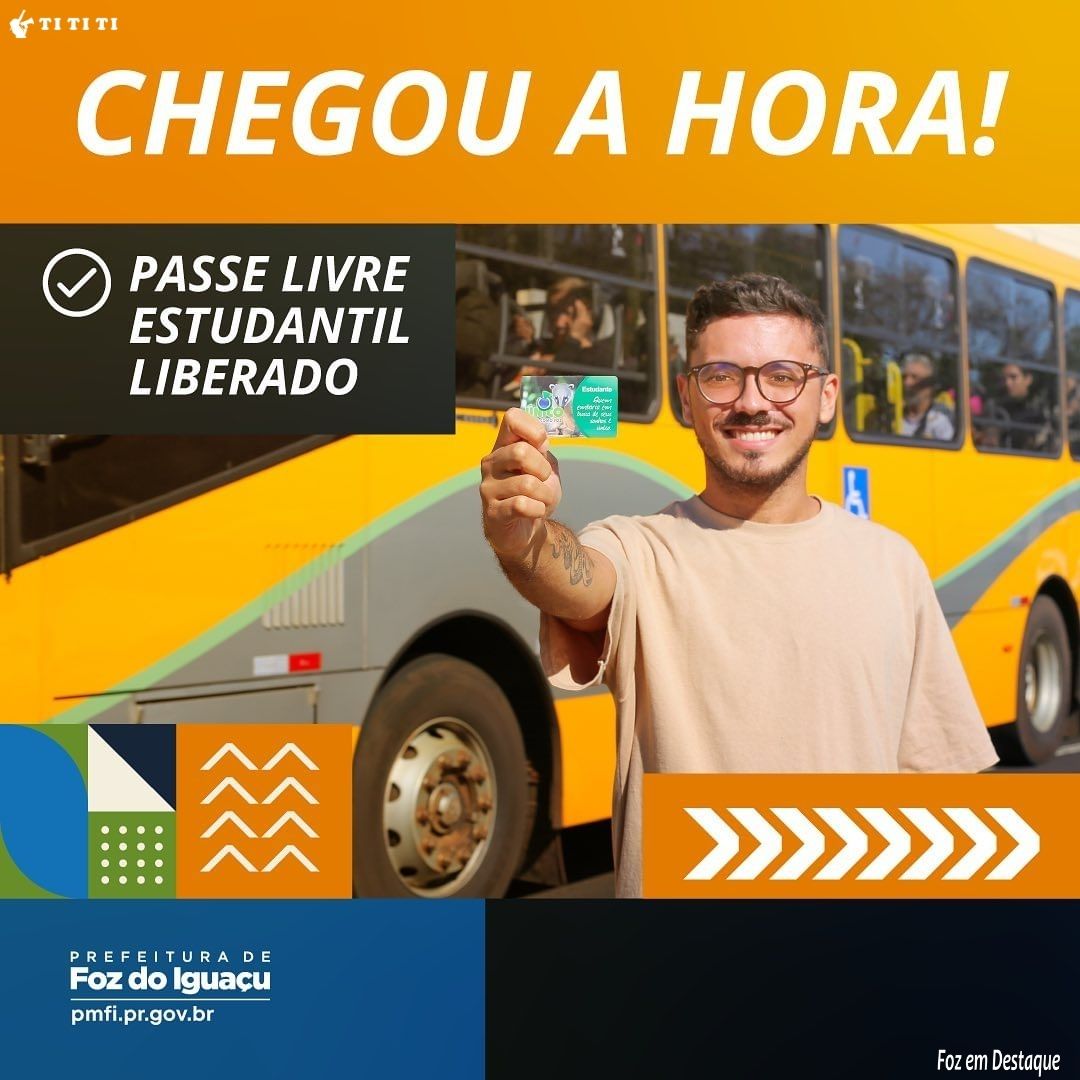 Passe Livre Estudantil em Foz tititi - prefeitura 1