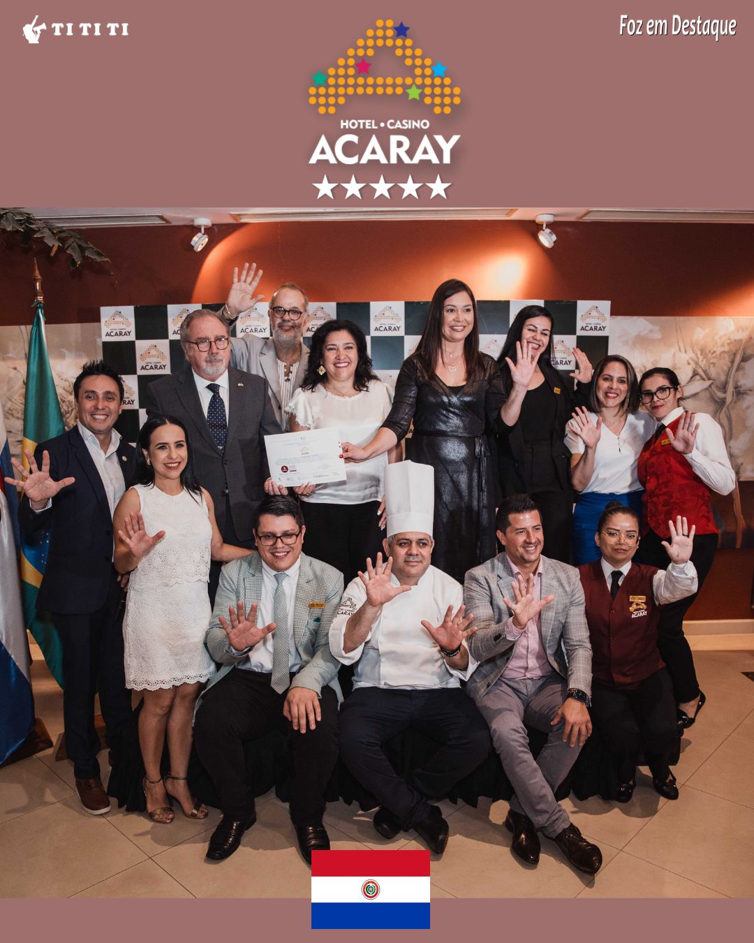 HOTEL CASINO ACARAY RECEBE A CLASSIFICAÇÃO DE 5 ESTRELAS HOTEL CASINO ACARAY RECEBE A CLASSIFICAÇÃO DE 5 ESTRELAS