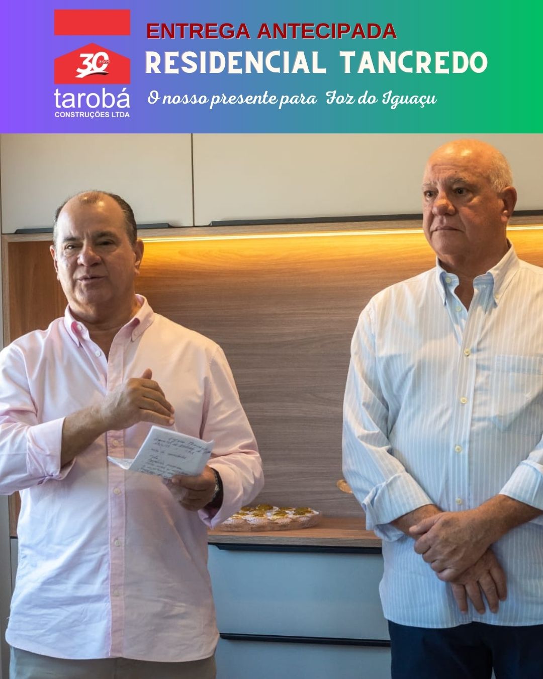 CONSTRUTORA TAROBÁ: Entrega antecipada do RESIDENCIAL TANCREDO renato pena camargo e pimenta da tarobá construções