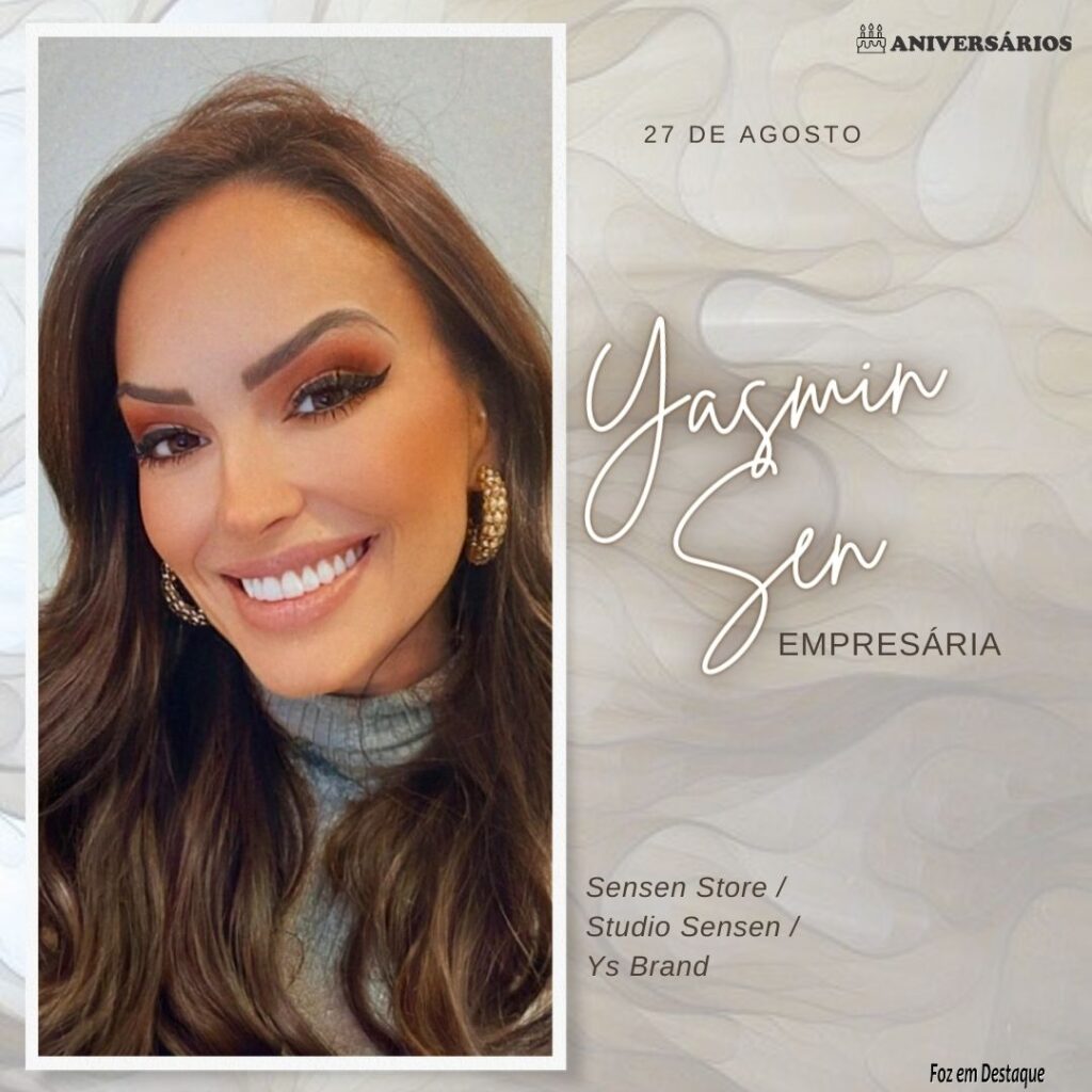 Yasmin Sen Aniversários 27 de Agosto