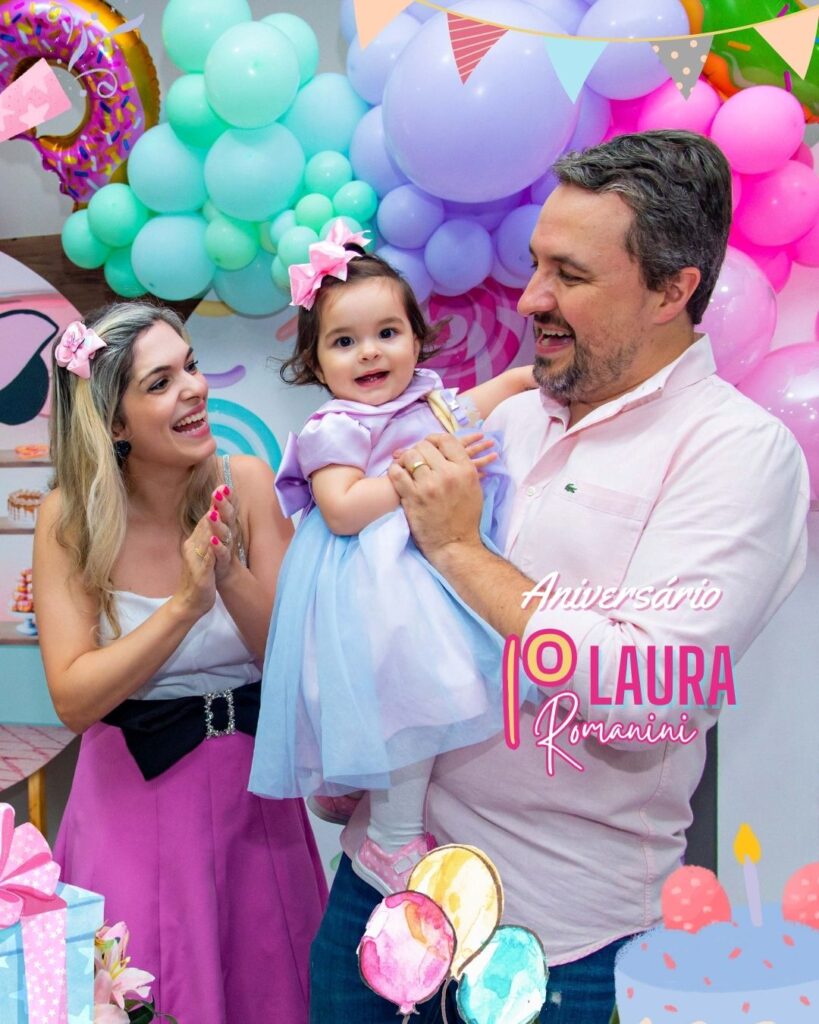 1º ANIVERSÁRIO DE LAURA ROMANINI  - DRA ANA PAULA ROMANINI - DR RODRIGO ROMANINI