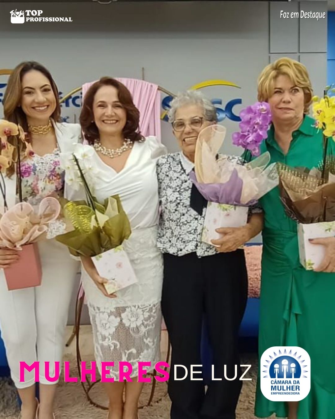 Prêmio Mulher Luz:Câmara da Mulher Empreendedora e Gestora de Negócios homenageia mulheres de destaque mulher luz jania nunes, maria goretti, della
