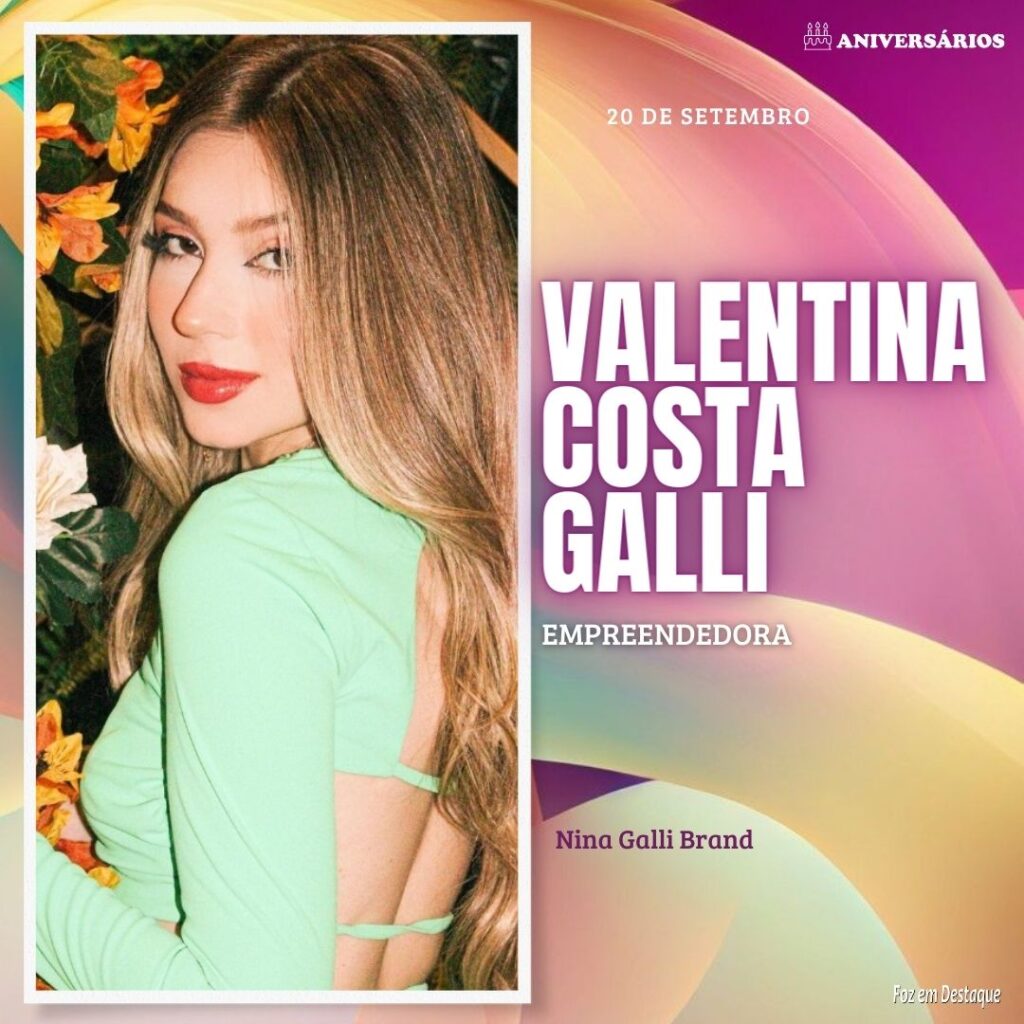Valentina Costa Galli Aniversários 20 de Setembro