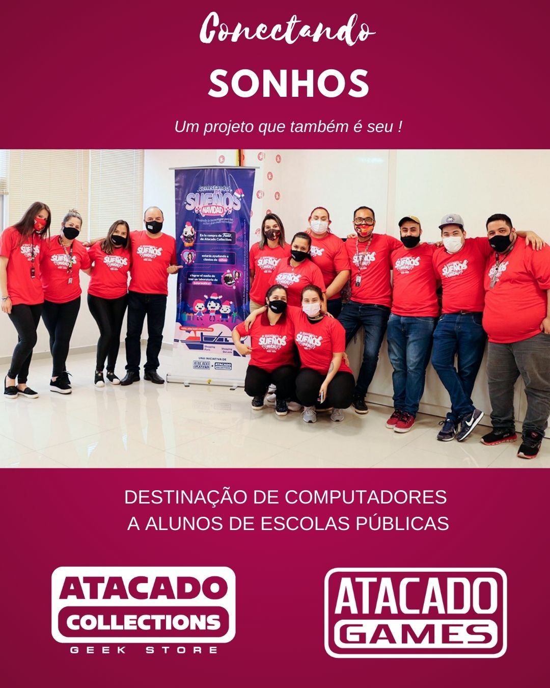 Conectando Sonhos: Atacado Collections e Atacado Games entregam computadores em escolas de Ciudad del Este Conectando Sonhos: Atacado Collections e Atacado Games entregam computadores em escolas de Ciudad del Este