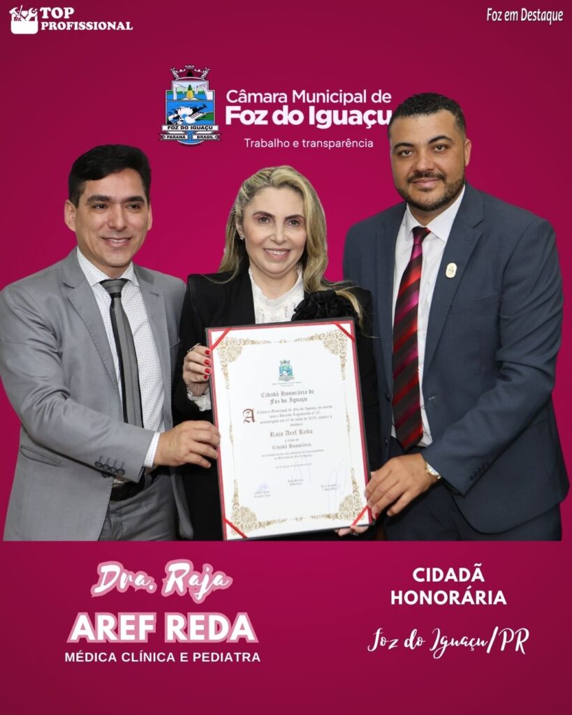 RAJA AREF CIDADÃ HONORÁRIA - VEREADOR JAIRO CARDOSO.