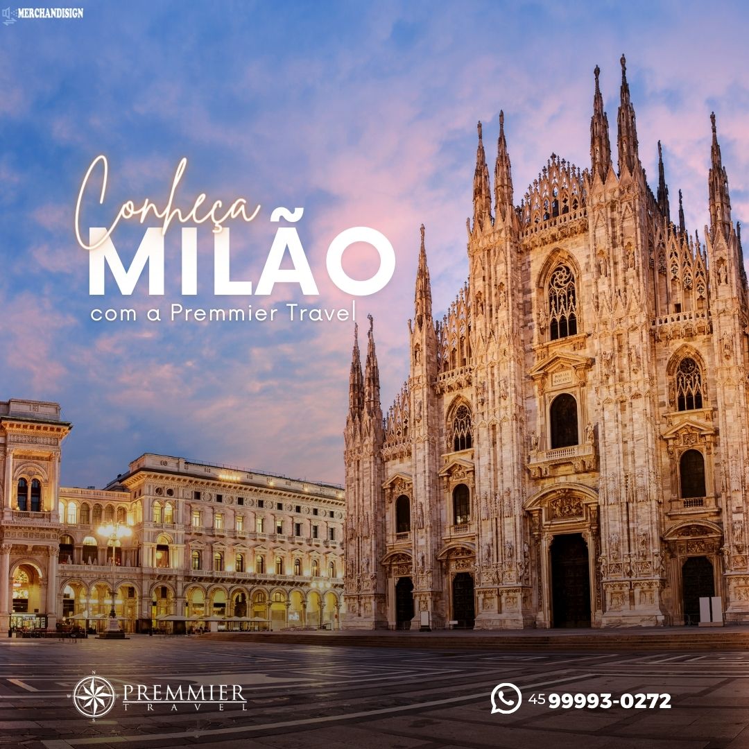 Conheça Milão com a Premmier Travel merchan-premmier