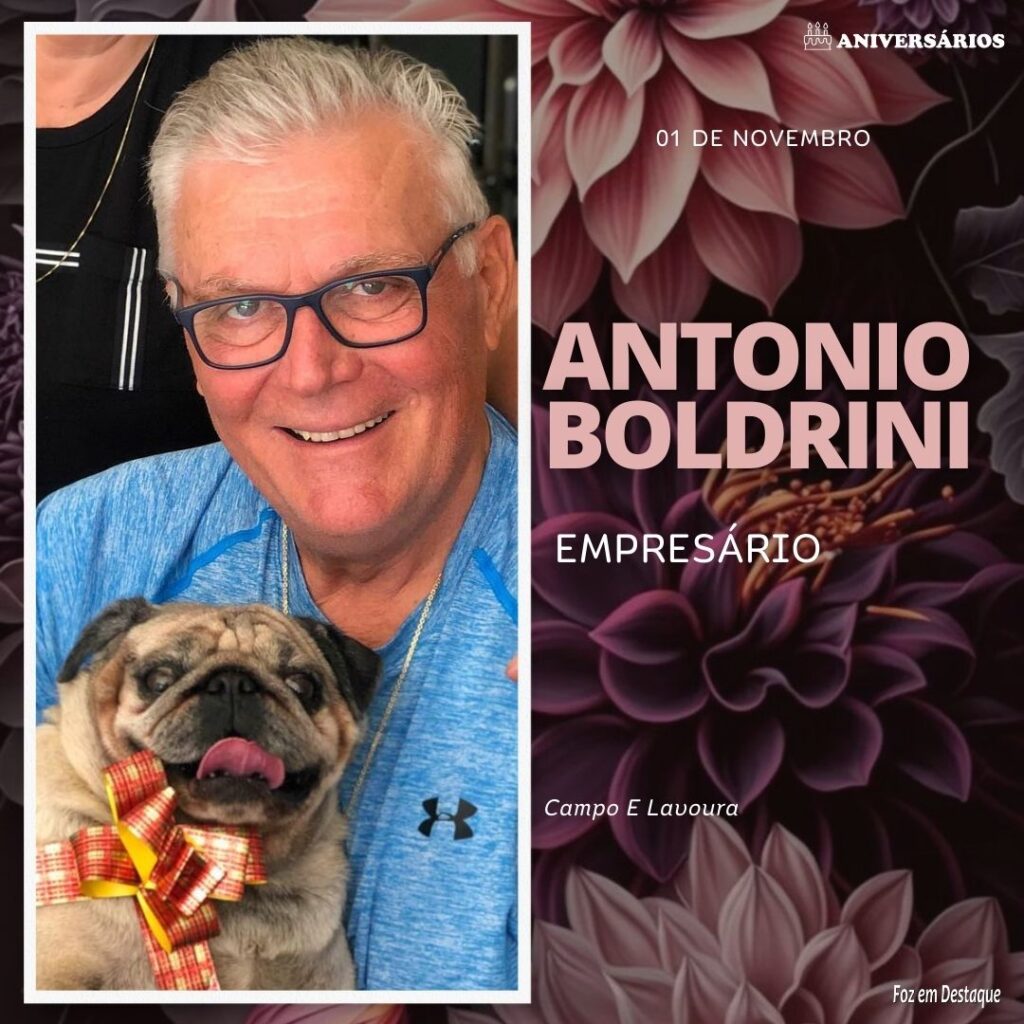 ANTONIO BOLDRINI Aniversários 01 de Novembro