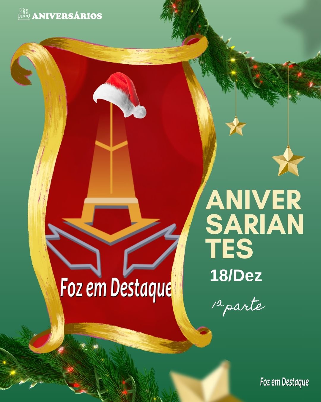 Aniversários 18 de Dezembro aniversarios foz em destaque