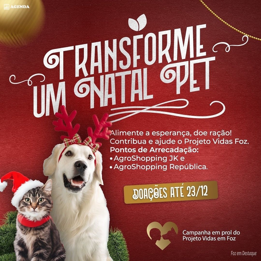 Quer ajudar a transformar um Natal Pet com a AgroShopping? ❤️ agenda-Agro