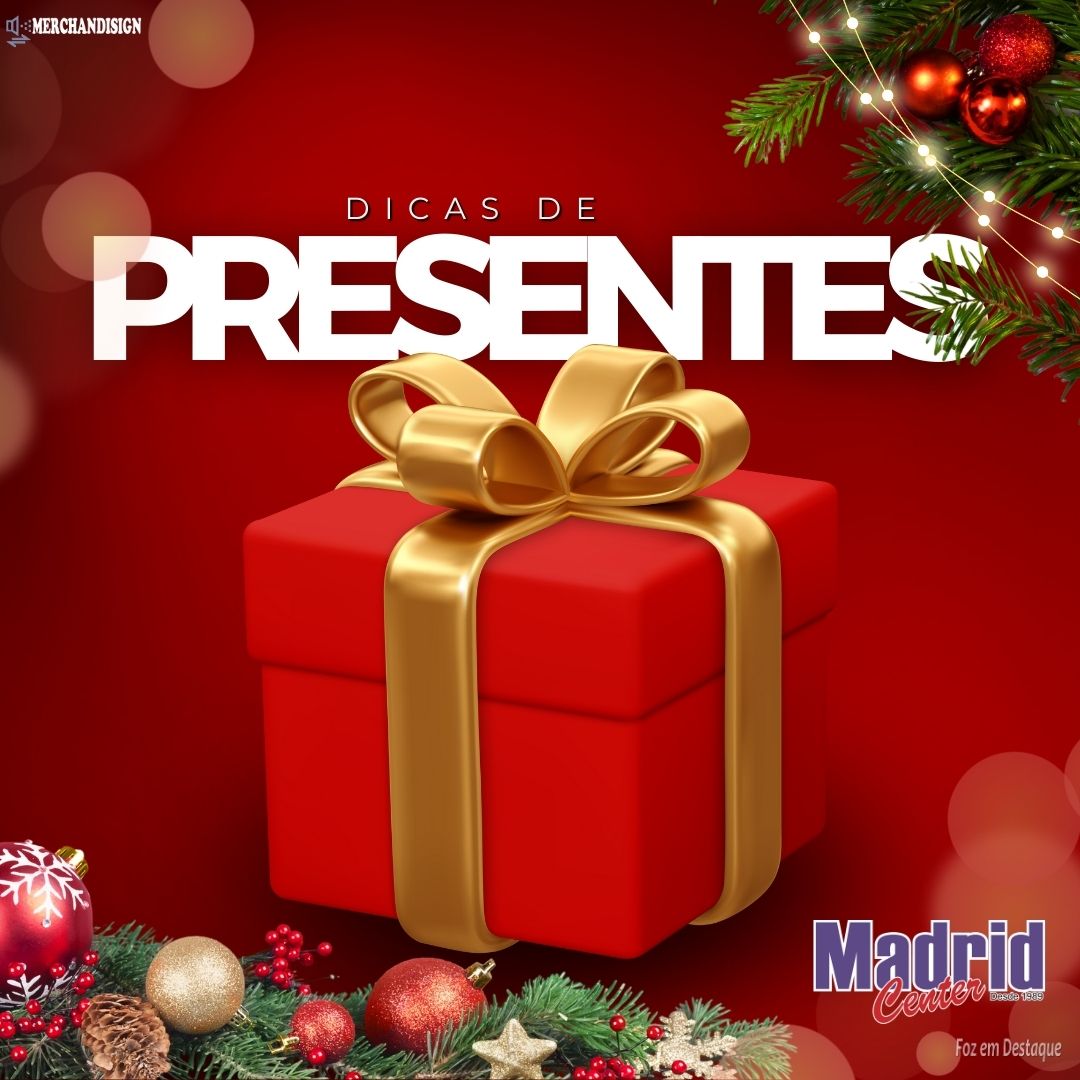 Dicas de Presentes de Natal Madrid Center merchan-madrid