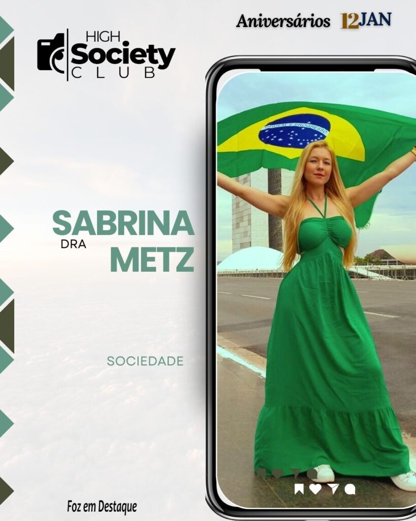 Dra. Sabrina Metz - Médica Veterinária
Aniversários 12 Janeiro 2024 - Foz em Destaque
