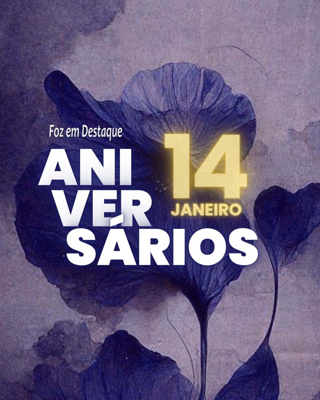 Aniversários 14 Janeiro 2024 6-11