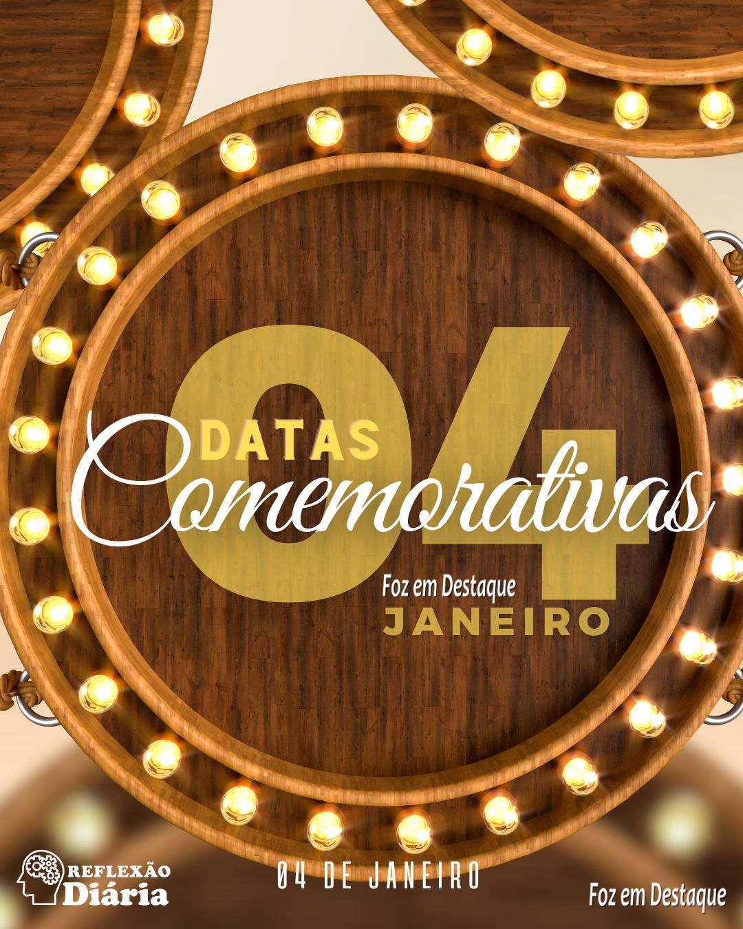 Datas 04 Janeiro 2024 datas comemorativas 04 de janeiro foz em destaque
