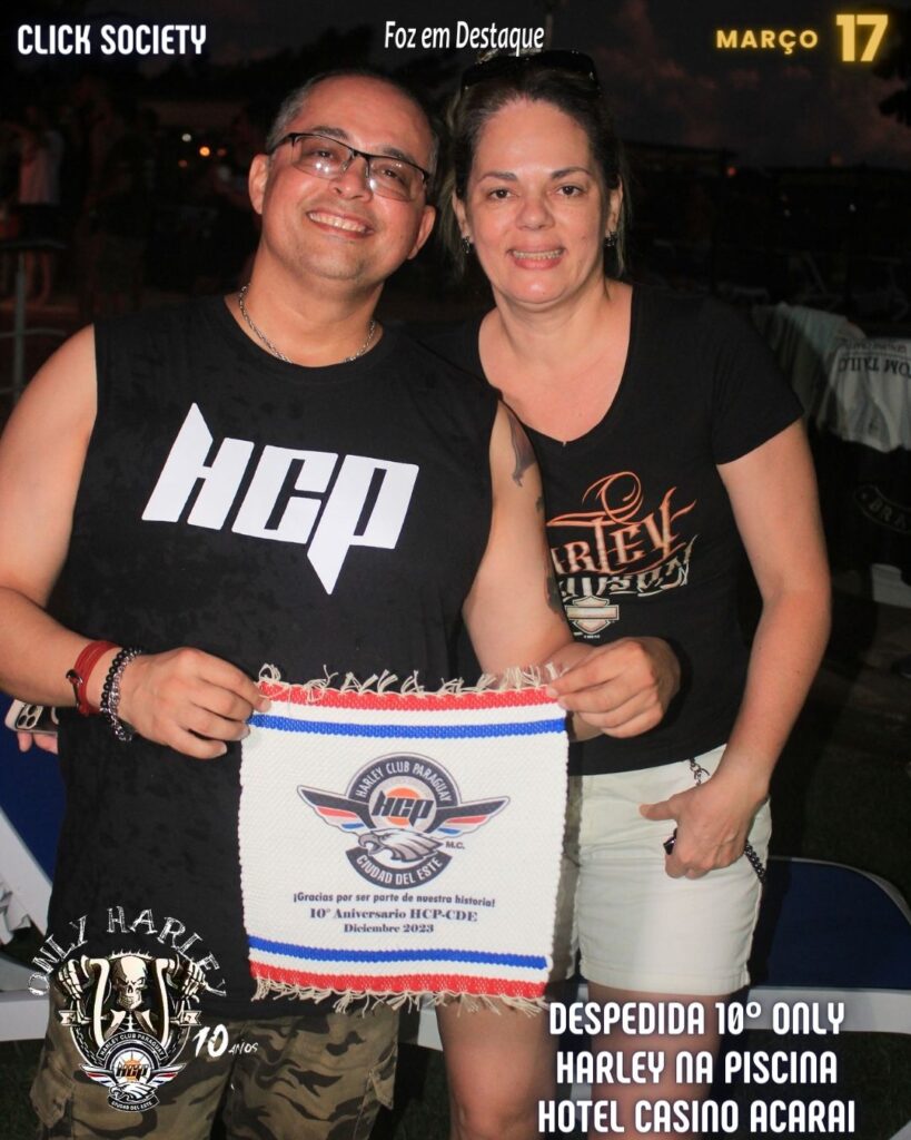 ONLY HARLEY 10 anos - HCP Harley Club Paraguay em Ciudad del Este. - marcos presidente