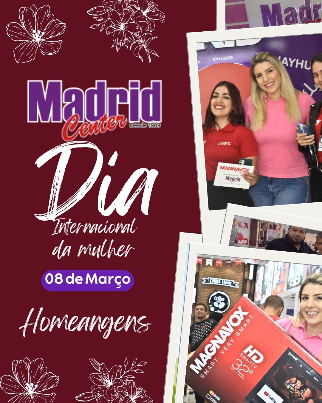 EQUIPE MADRID CENTER HOMENAGEIA AS MULHERES EM SEU DIA 08 Mar