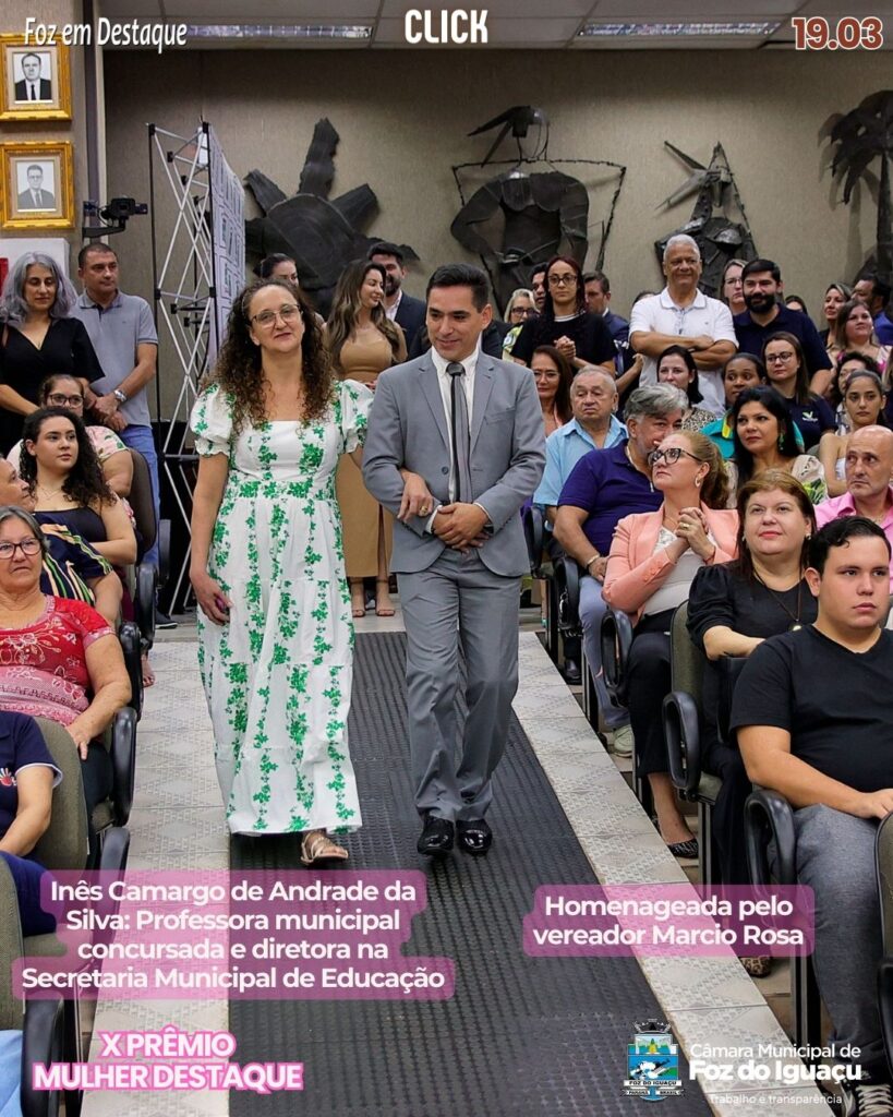 REMIO MULHER DESTAQUE CAMARAFOZ - Inês Camargo de Andrade da Silva - VEREADOR MARCIO ROSA FOZ