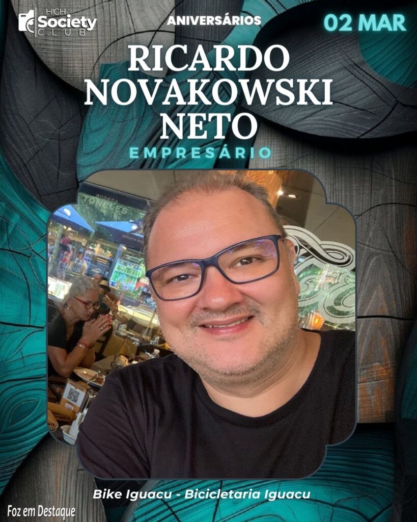 Ricardo Novakowski Neto
Empresário - Bike Iguacu - Bicicletaria Iguacu
