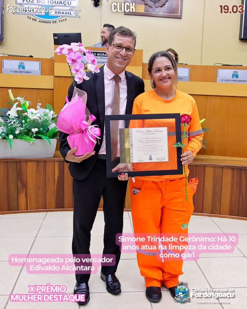 REMIO MULHER DESTAQUE CAMARAFOZ - Simone Trindade Gerônimo - vereador Edivaldo Alcântara.