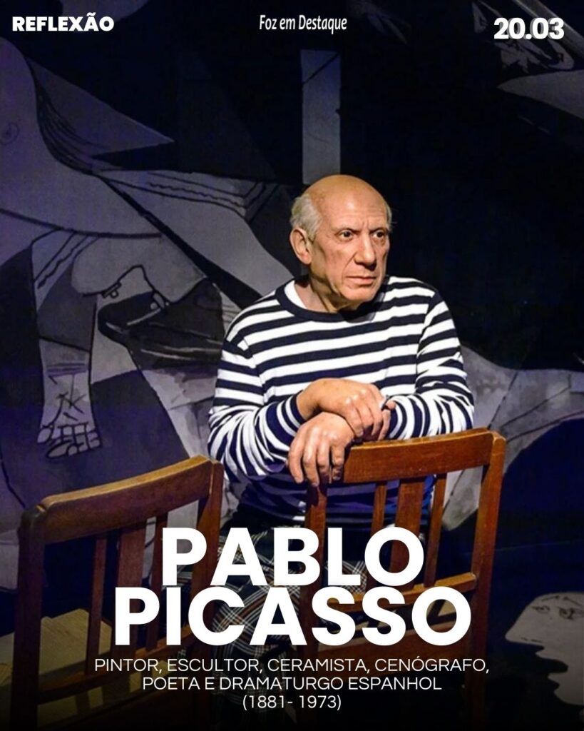 Reflexão 20 de Março 2024 Fzo em Destaque - "O sentido da vida é encontrar seu dom. O propósito da vida é compartilhá-lo." (Pablo Picasso)  Pintor, escultor, ceramista, cenógrafo, poeta e dramaturgo espanhol  (1881- 1973)