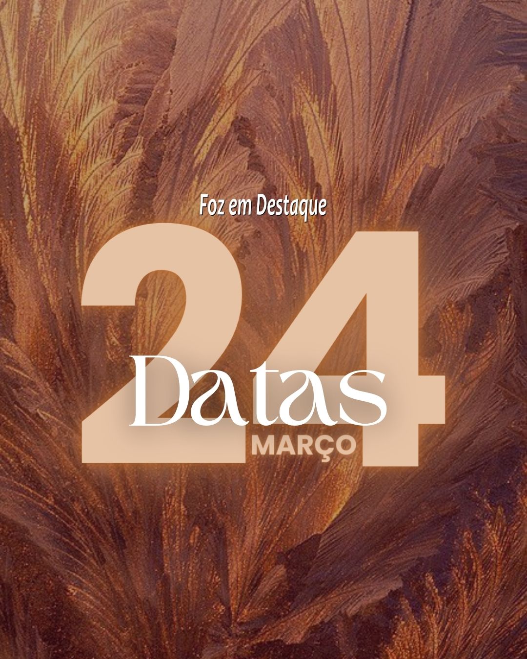 Datas 24 de Março 2024 Foz em Destaque - Dia Internacional para o Direito à Verdade e para as Vítimas de Graves Violações dos Direitos Humanos - Dia da União dos Povos Latinos e Americanos - Dia Mundial de Combate à Tuberculose