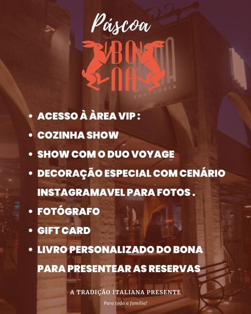 PÁSCOA DO BONA TRATTORIA