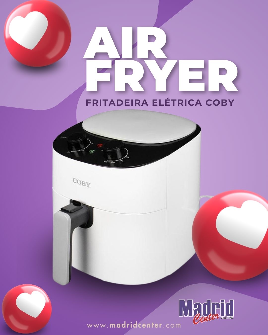 Fritadeira Elétrica Coby Air Fryer MERCHAN-MADRID-1-1