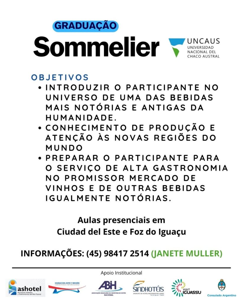 CURSO DE SOMMELIER UNCAUS FOZ