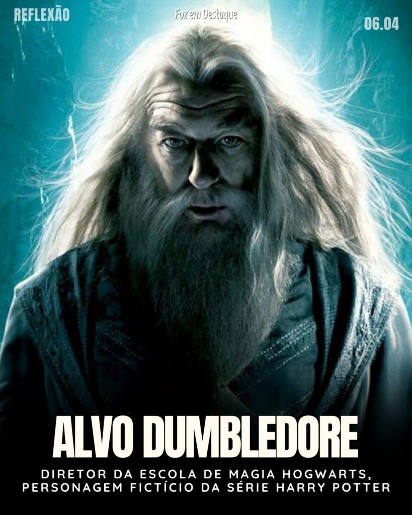 "São nossas escolhas que revelam quem realmente somos, muito mais que nossas qualidades."
Alvo Dumbledore - Personagem fictício de um diretor da escola de magia Hogwarts, na série Harry Potter.
Reflexão 06 de Abril 2024 - Foz em Destaque
